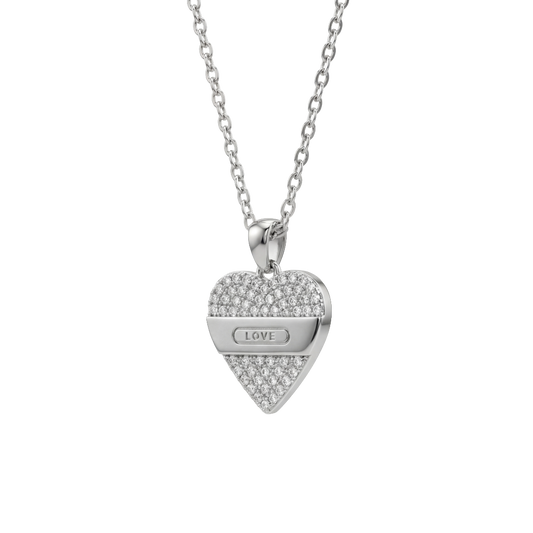 LOVE Engraved Heart Necklace