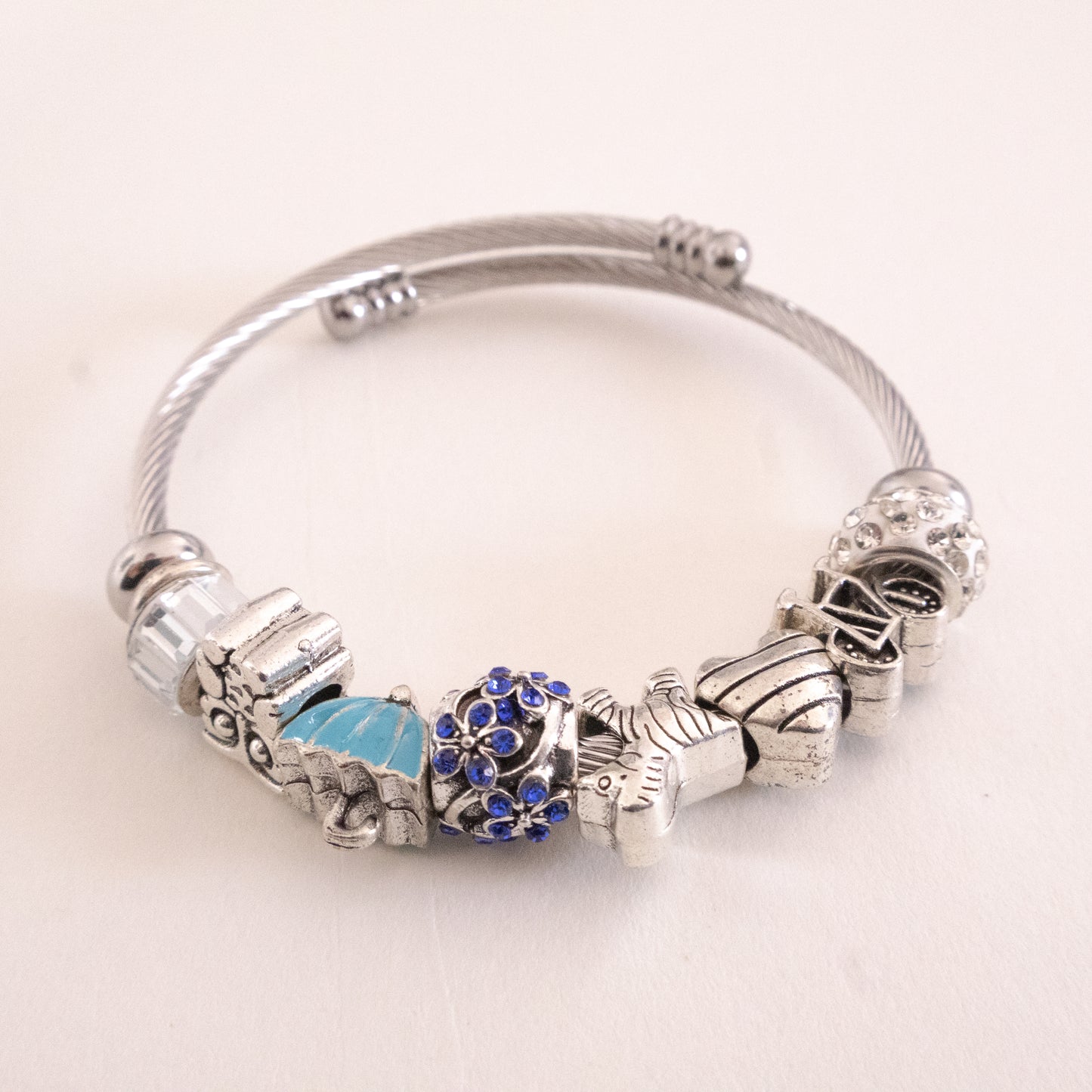 Stainless Steel Aureon Charm Cable Bracelet