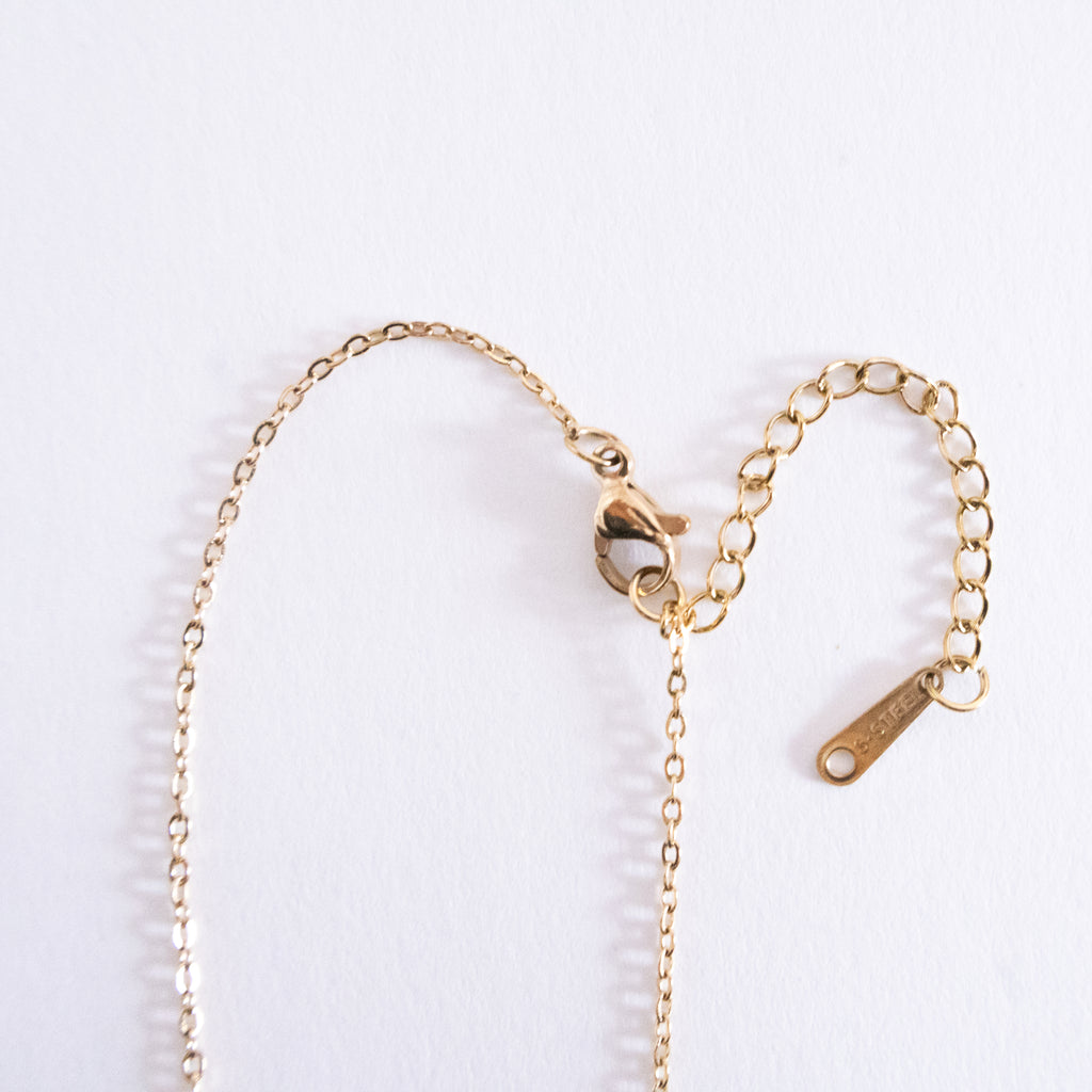 Green Marble Oval Pendant Necklace