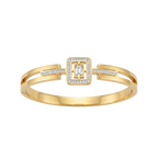 Pulseira geométrica dourada com cristais