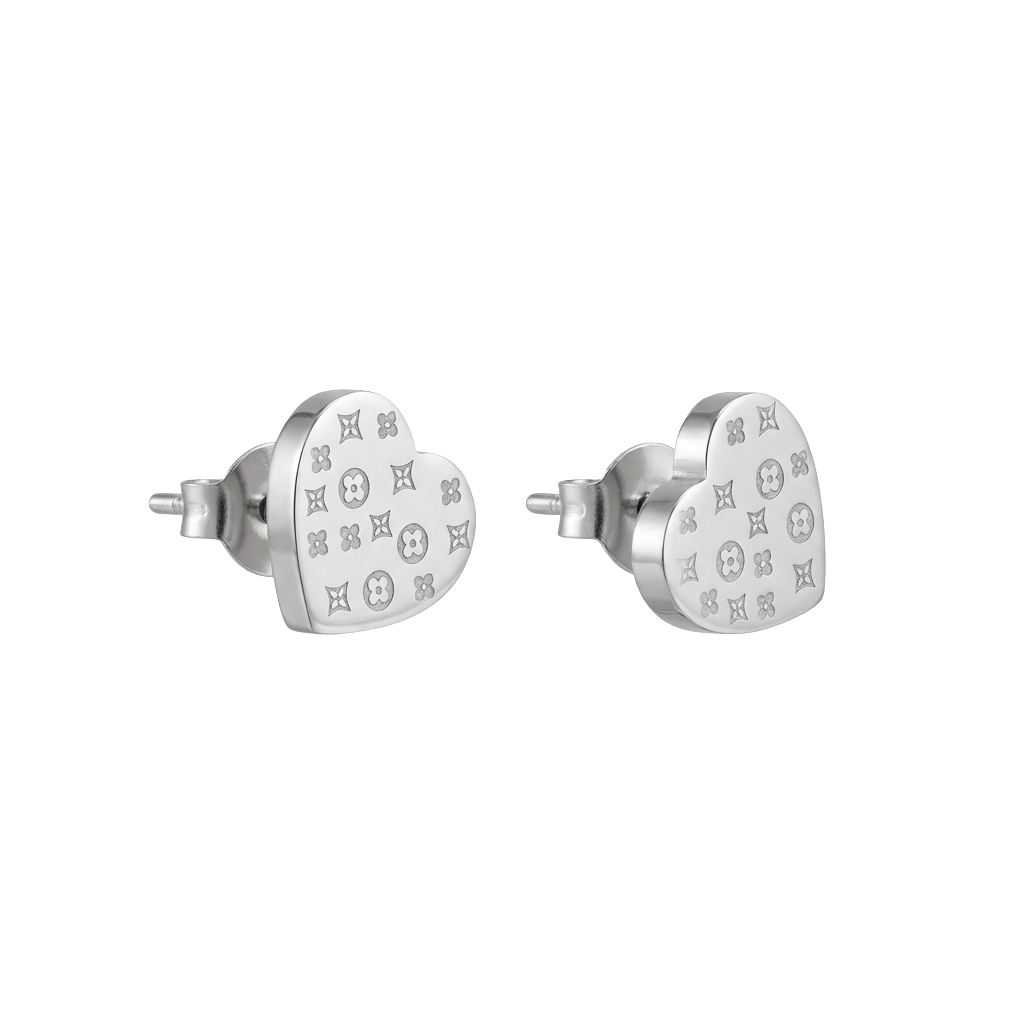 Vira Heart Stud Earrings