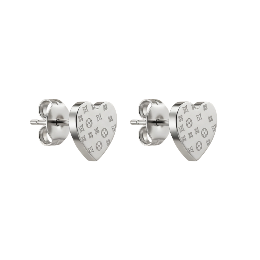 Vira Heart Stud Earrings