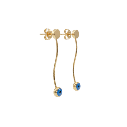 Thiny Evil Eye Drop Earrings