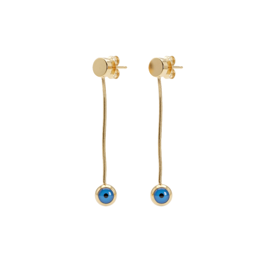 Thiny Evil Eye Drop Earrings