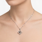 Silver Light-Reactive Clover Pendant Necklace