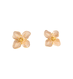 Golden Light Blossom Stud Earrings