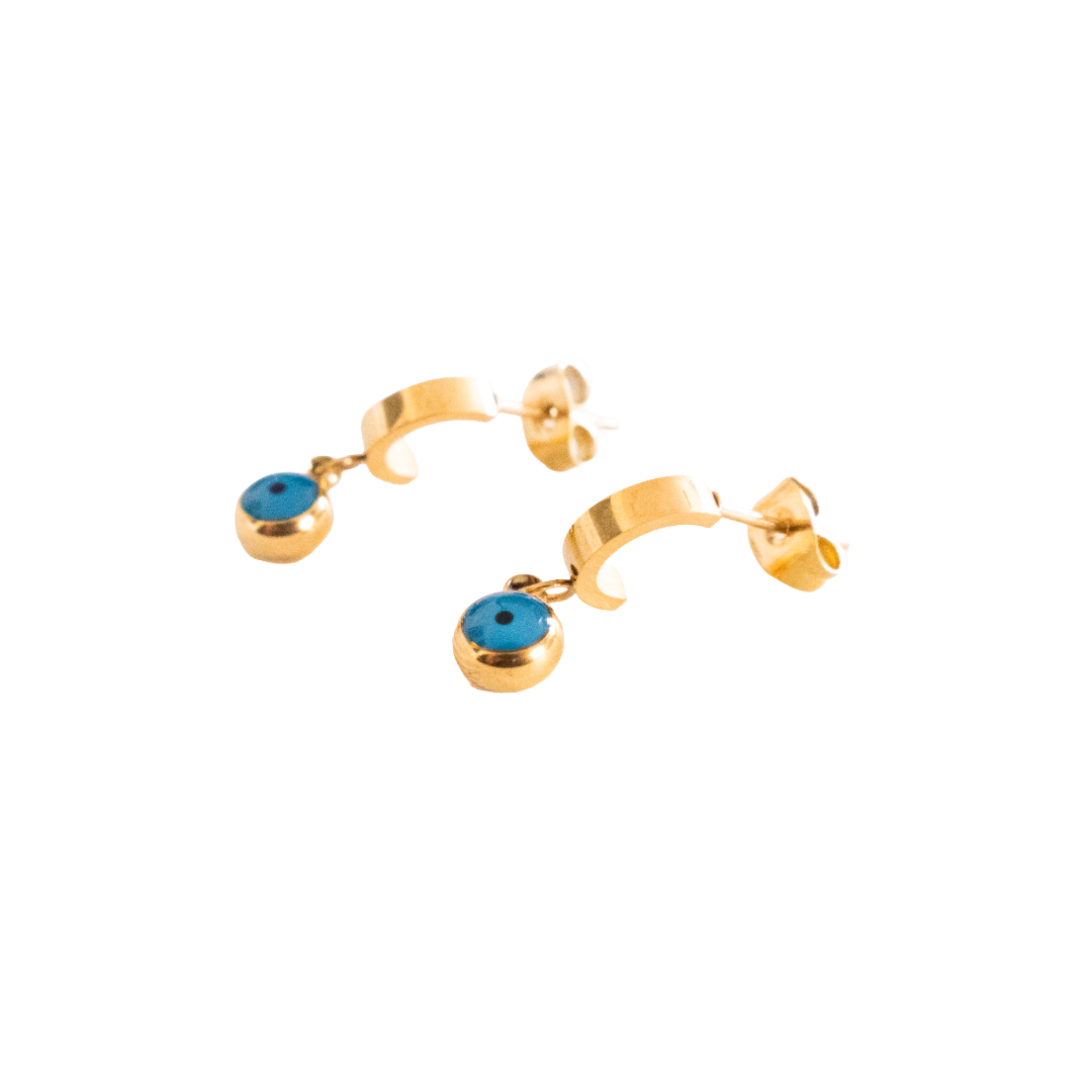 Zavira Evil Eye Drop Earrings