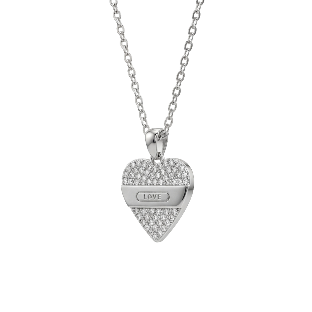LOVE Engraved Heart Necklace