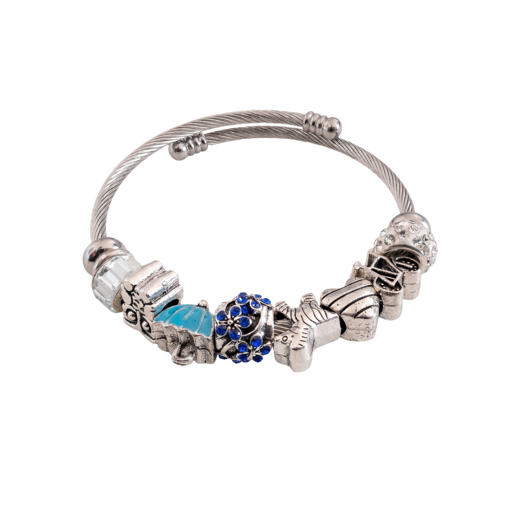 Stainless Steel Aureon Charm Cable Bracelet