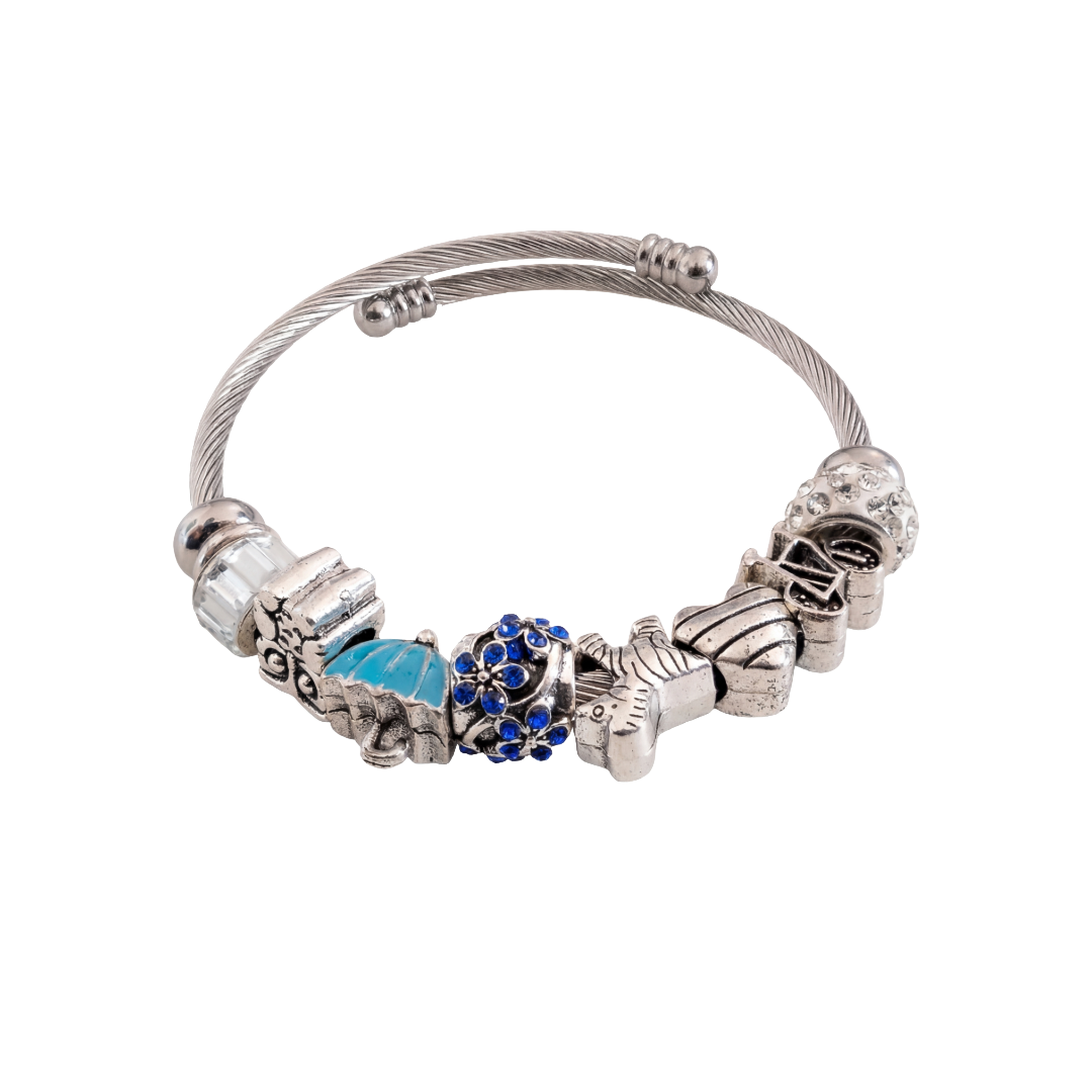 Stainless Steel Aureon Charm Cable Bracelet