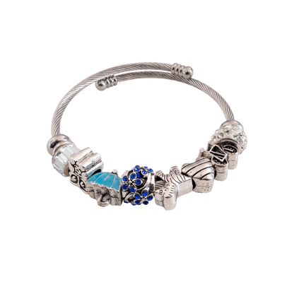 Stainless Steel Aureon Charm Cable Bracelet