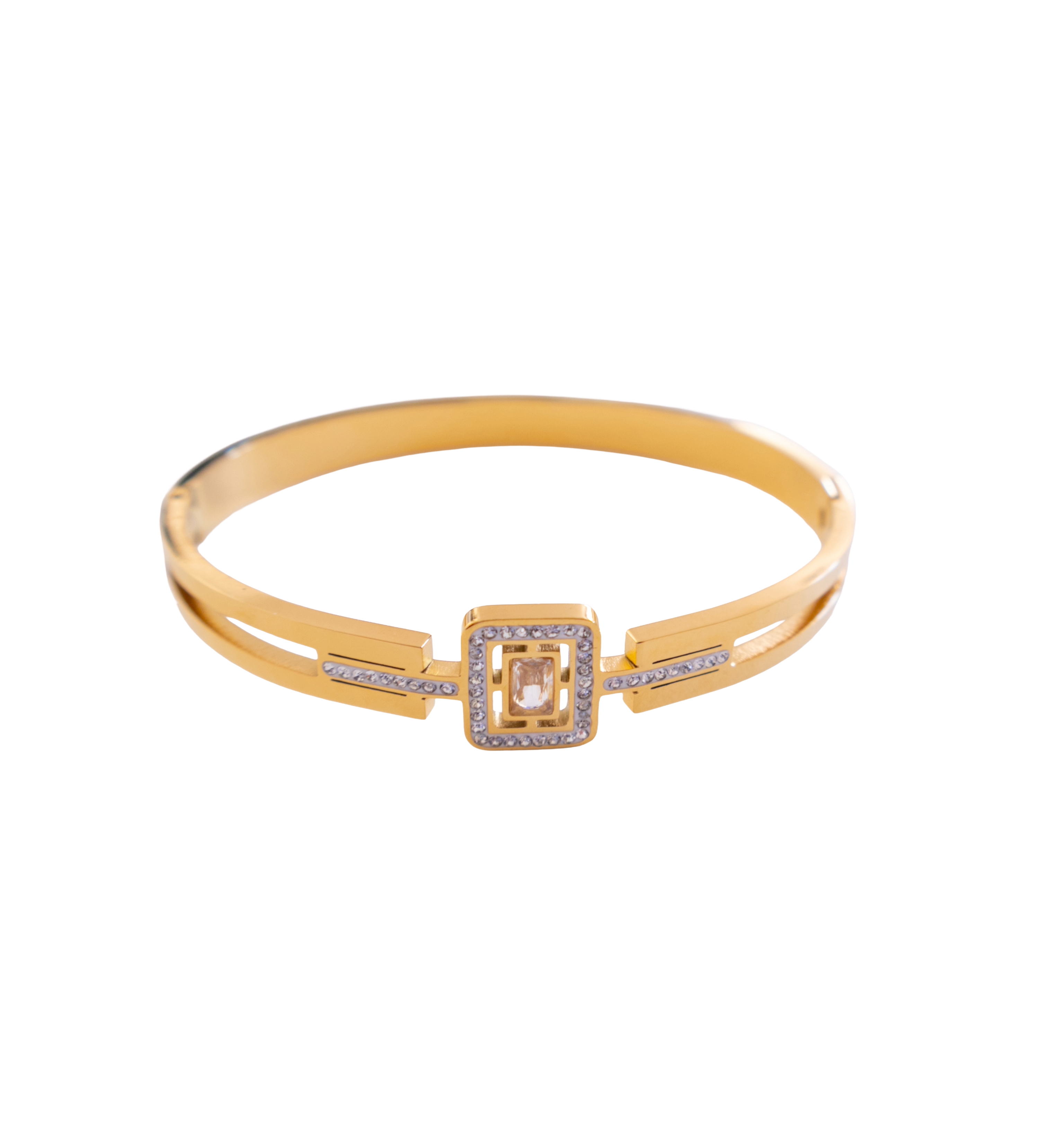 Gold Geometric Crystal Bracelet