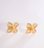 Golden Light Blossom Stud Earrings