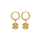 Élara Clover Hoop Earrings