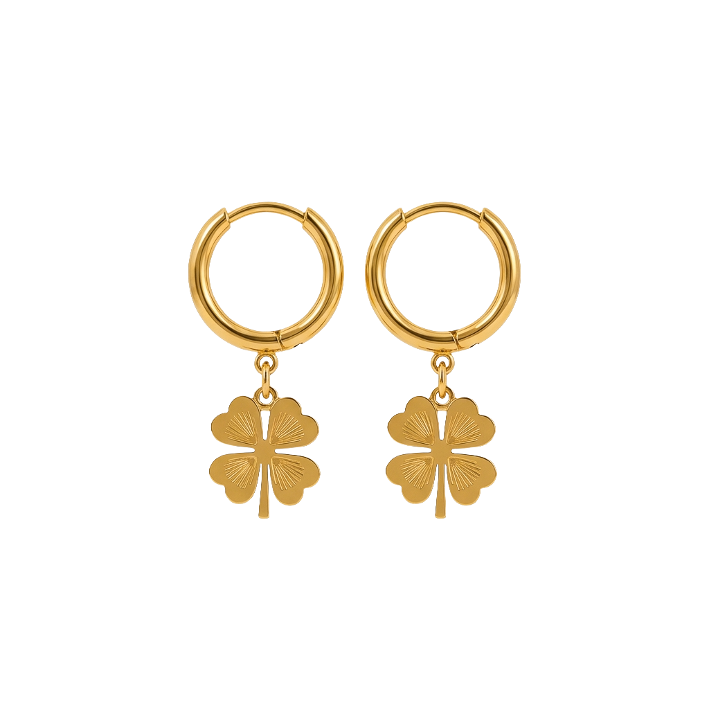 Élara Clover Hoop Earrings