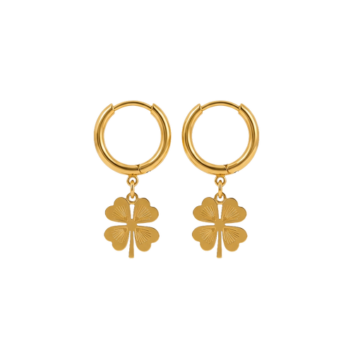 Élara Clover Hoop Earrings