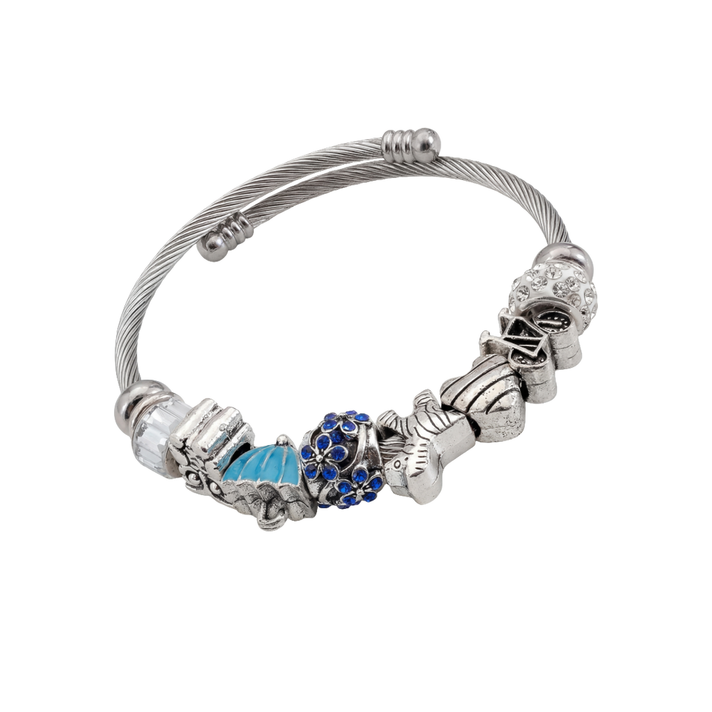 Stainless Steel Aureon Charm Cable Bracelet