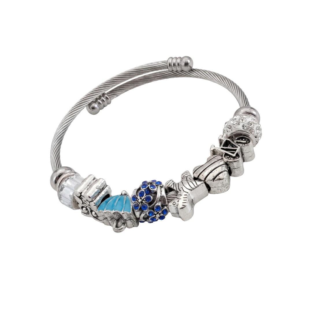 Stainless Steel Aureon Charm Cable Bracelet