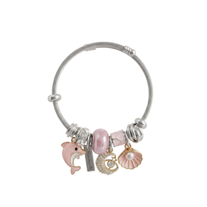 Pulseira em aço inoxidável com pendente Rosella Ocean