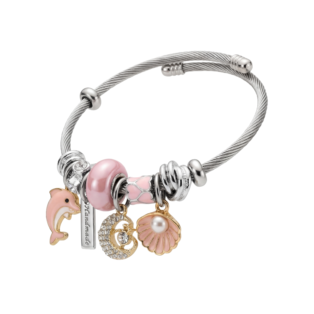 Pulseira em aço inoxidável com pendente Rosella Ocean