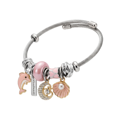 Pulseira em aço inoxidável com pendente Rosella Ocean