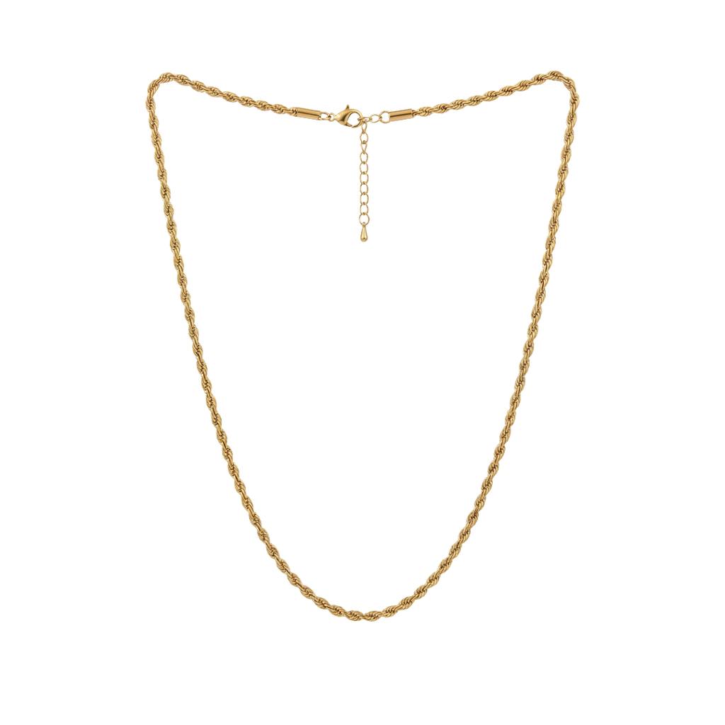 Elvara Rope Chain Necklace - Stainless Steel