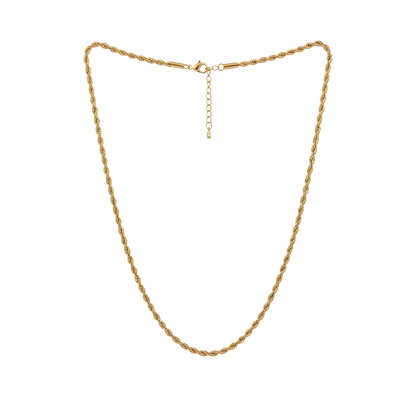 Elvara Rope Chain Necklace - Stainless Steel