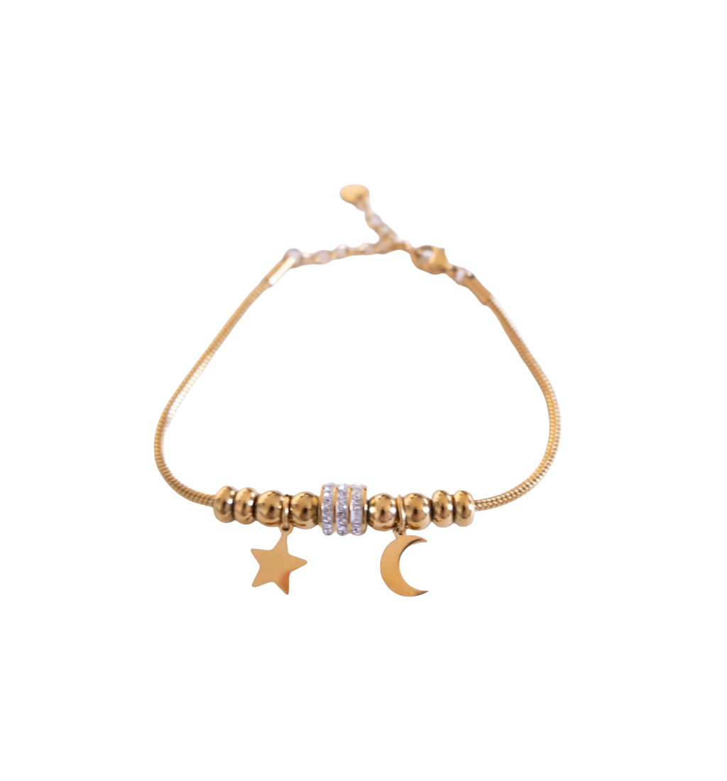 Moon and Star Charms Bracelet