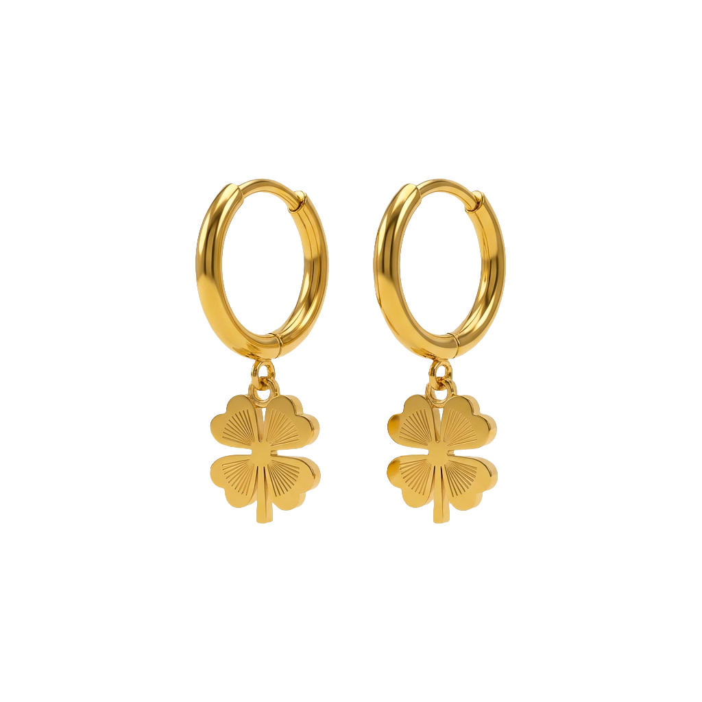 Élara Clover Hoop Earrings