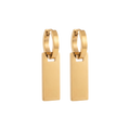 Gold Rectangular Earrings