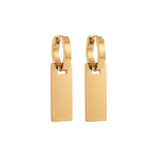 Gold Rectangular Earrings