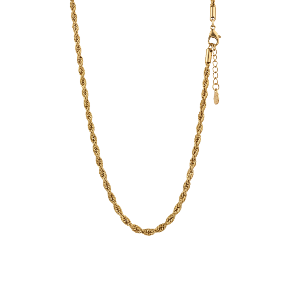 Elvara Rope Chain Necklace - Stainless Steel
