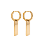 Gold Rectangular Earrings