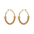 Textured Gold Mesh Hoop Earrings