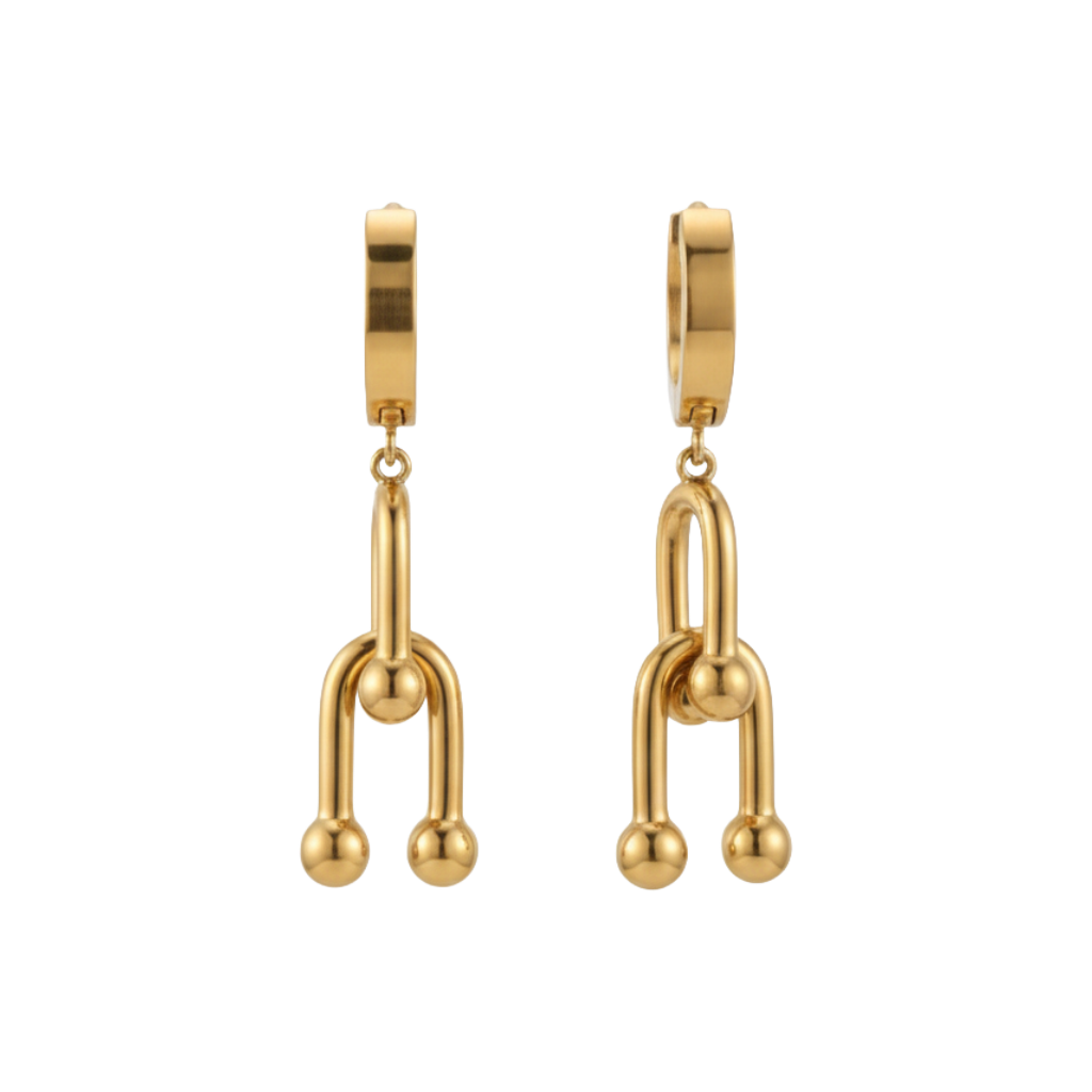 Pendientes colgantes con imperdible