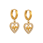 Monogram Heartbeat Earrings
