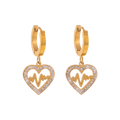 Monogram Heartbeat Earrings