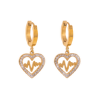Monogram Heartbeat Earrings