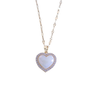 Crystal Halo Heart Pendant Necklace