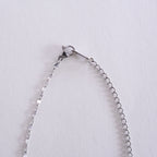 Bound Twisted Silver Heart Pendant Necklace