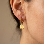 Élara Clover Hoop Earrings