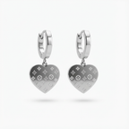 Virella Heart Drop Hoop Earrings