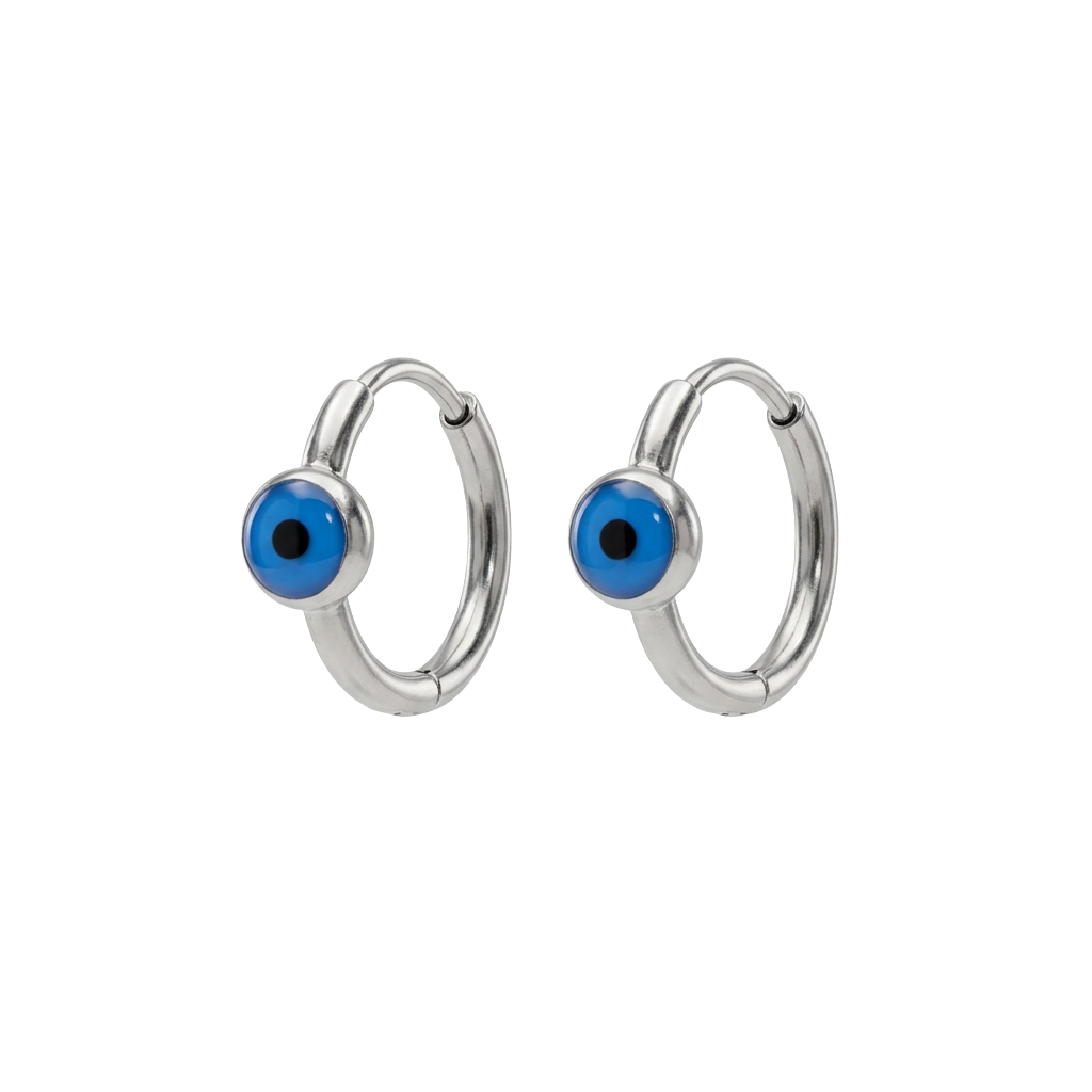 Nazaré Evil Eye Hoop Earrings