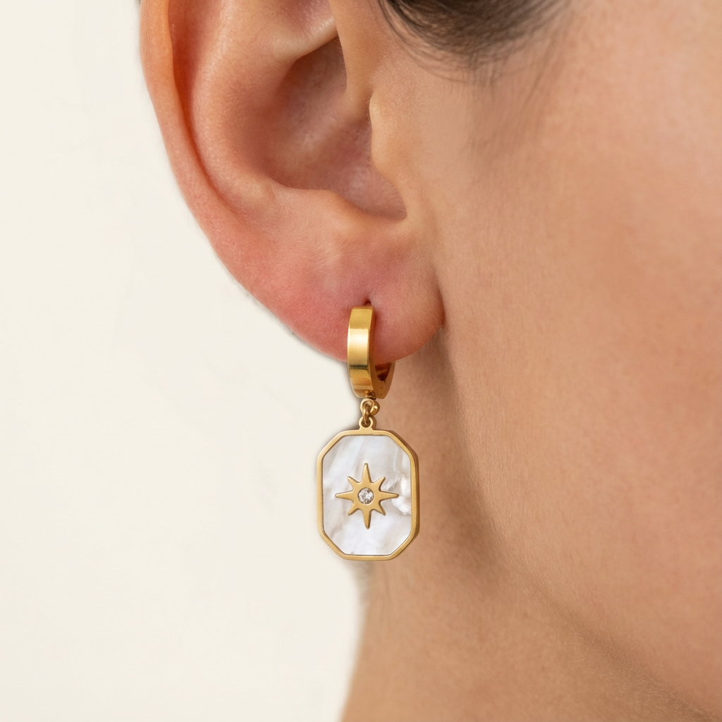Starlight Enamel Star Earrings
