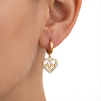 Monogram Heartbeat Earrings