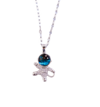 Blue Astronaut Pendant Necklace