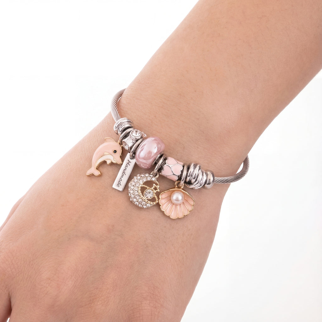 Stainless Steel Rosella Ocean Charm Bracelet