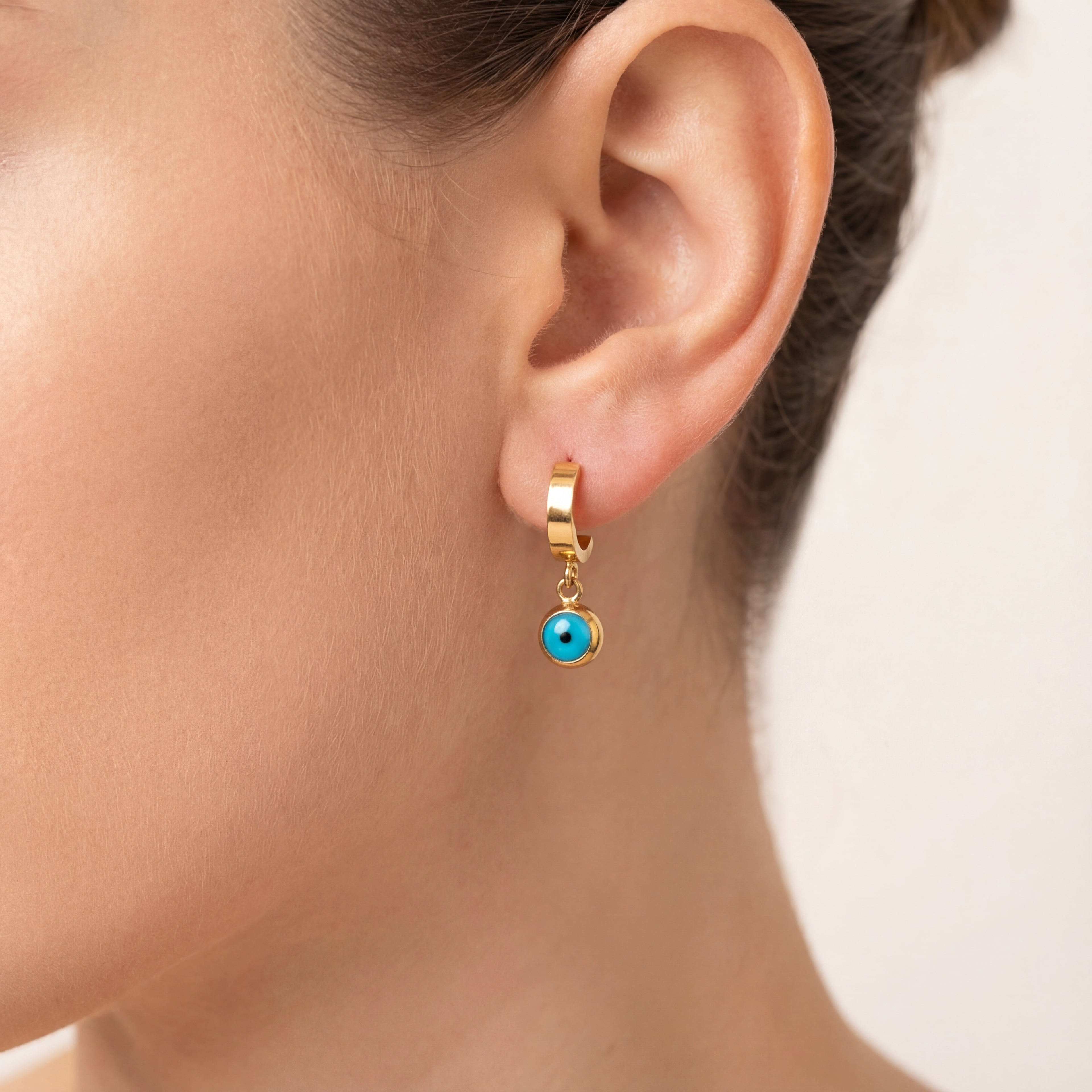 Zavira Evil Eye Drop Earrings