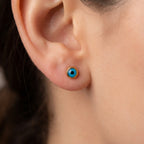Luniva Evil Eye Stud Earrings