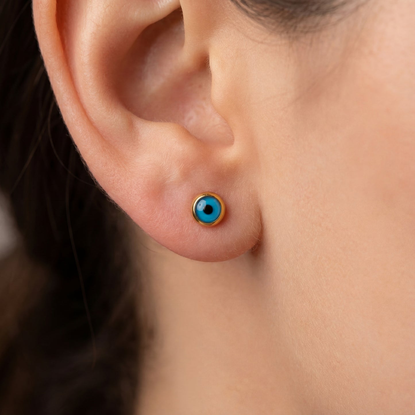 Luniva Evil Eye Stud Earrings